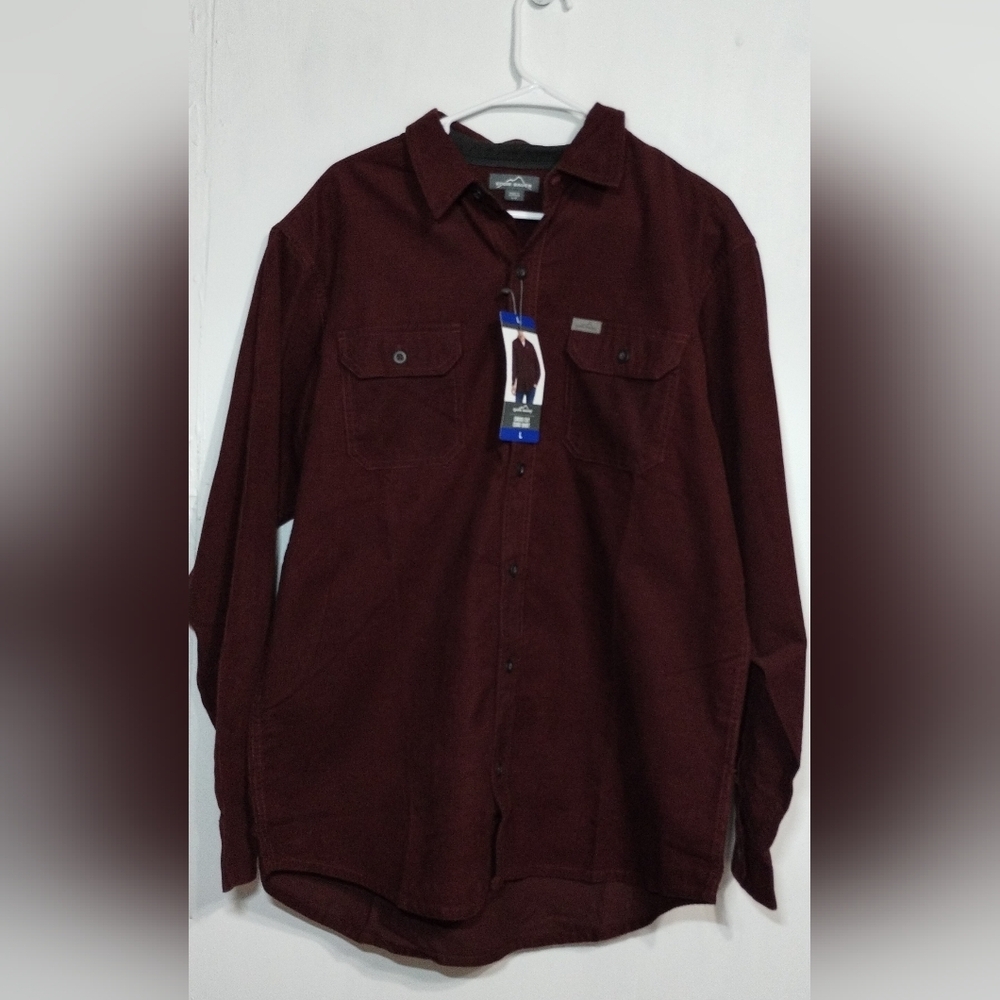 Eddie Bauer Maroon Textured Shirt